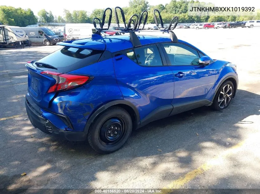 2019 Toyota C-Hr Xle VIN: JTNKHMBXXK1019392 Lot: 40156520