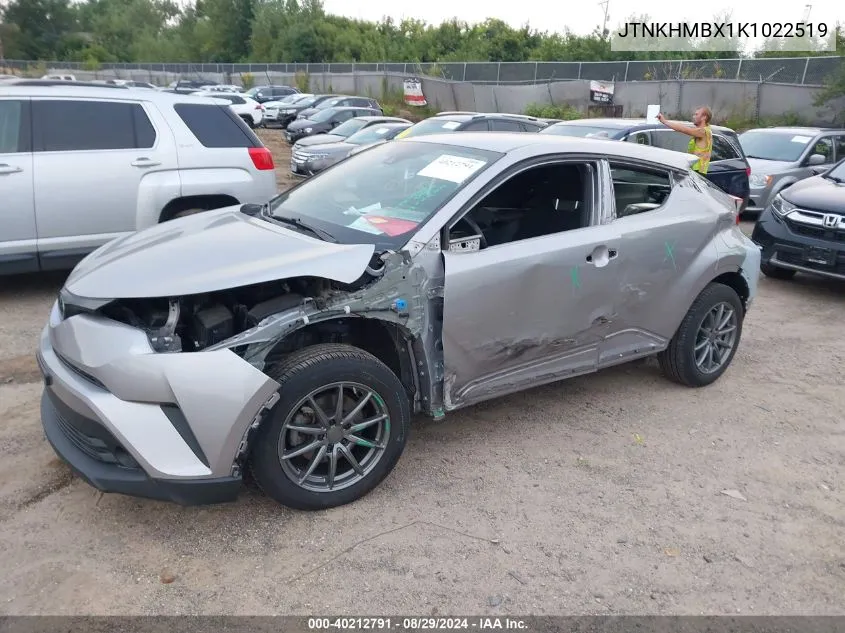 2019 Toyota C-Hr Le VIN: JTNKHMBX1K1022519 Lot: 40212791