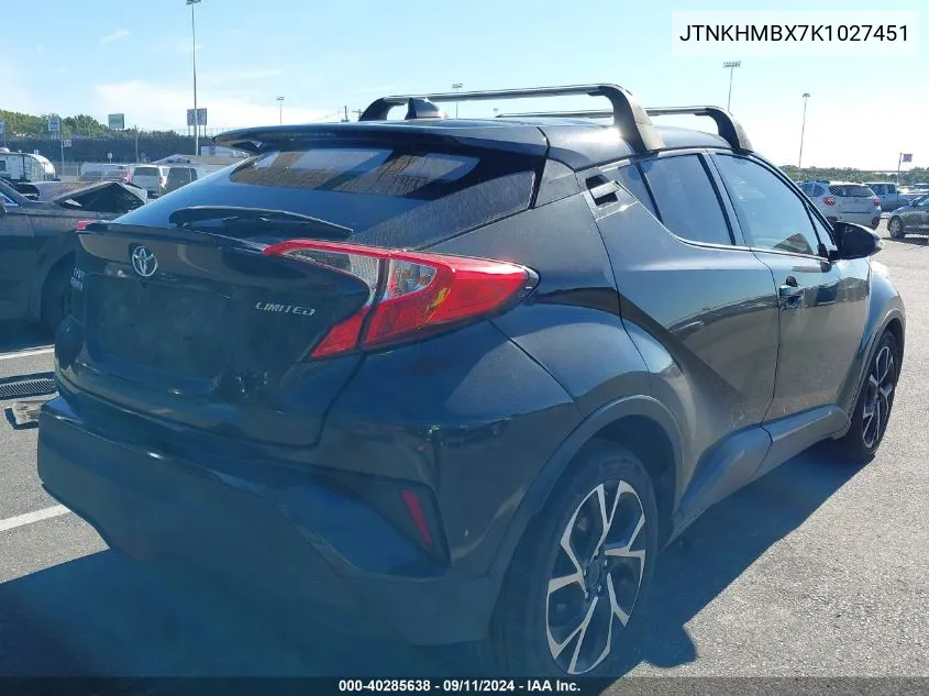 2019 Toyota C-Hr Limited VIN: JTNKHMBX7K1027451 Lot: 40285638