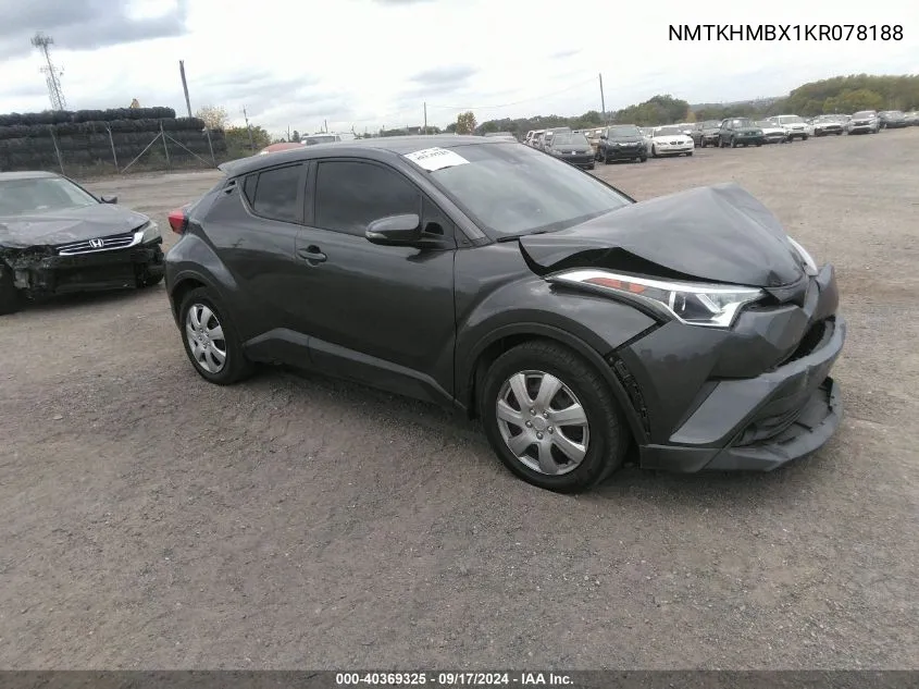 2019 Toyota C-Hr Le VIN: NMTKHMBX1KR078188 Lot: 40369325