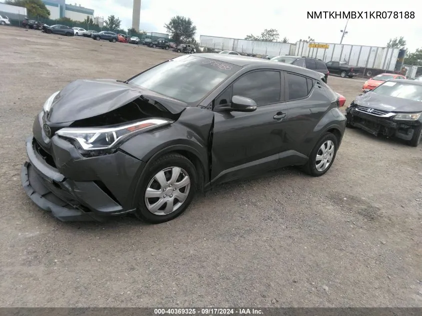 2019 Toyota C-Hr Le VIN: NMTKHMBX1KR078188 Lot: 40369325