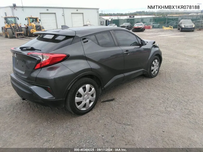 2019 Toyota C-Hr Le VIN: NMTKHMBX1KR078188 Lot: 40369325