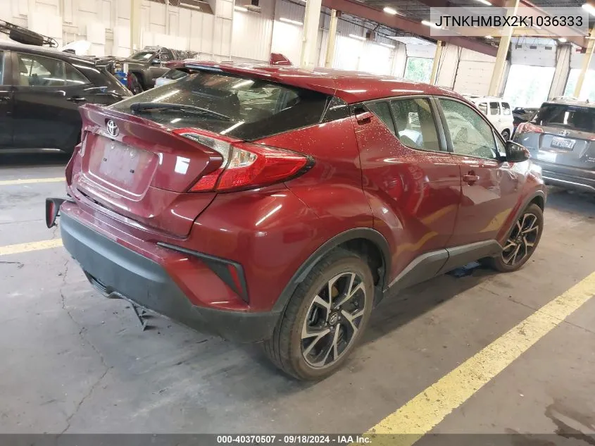 2019 Toyota C-Hr Xle/Le/Limited VIN: JTNKHMBX2K1036333 Lot: 40370507