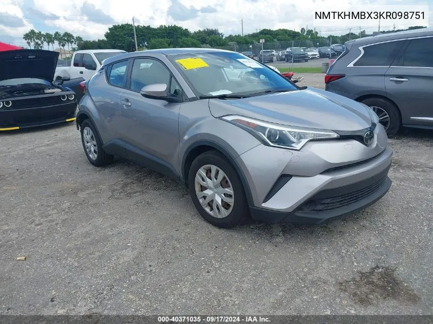 2019 Toyota C-Hr Le VIN: NMTKHMBX3KR098751 Lot: 40371035