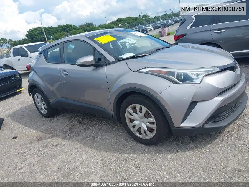 2019 Toyota C-Hr Le VIN: NMTKHMBX3KR098751 Lot: 40371035