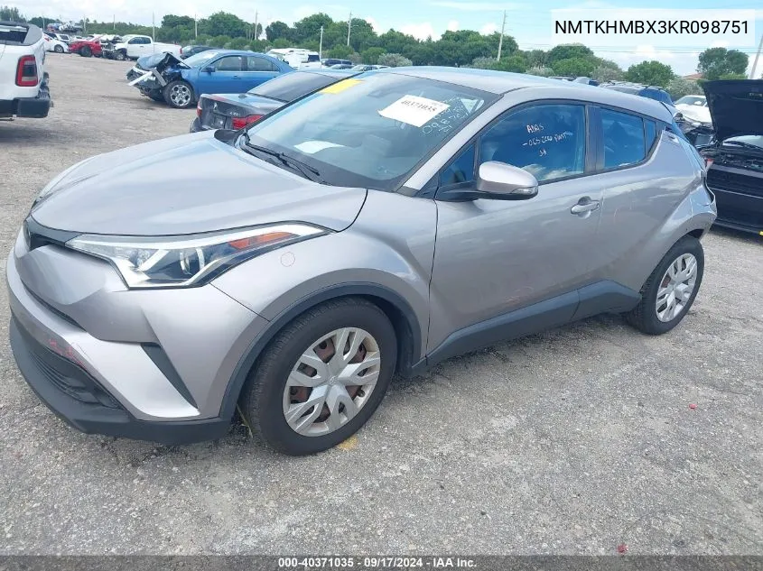 2019 Toyota C-Hr Le VIN: NMTKHMBX3KR098751 Lot: 40371035