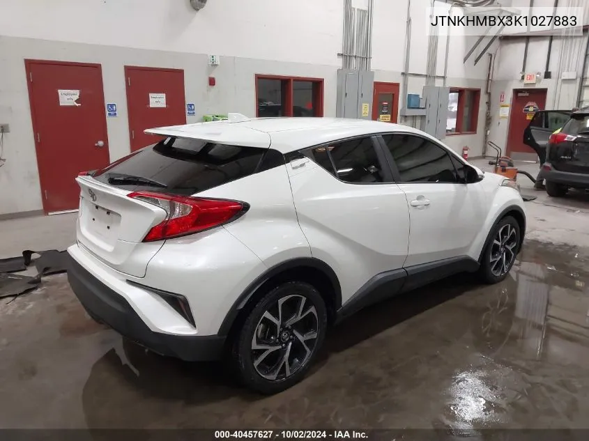 2019 Toyota C-Hr Xle VIN: JTNKHMBX3K1027883 Lot: 40457627