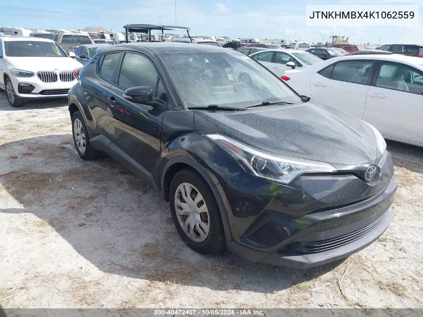 2019 Toyota C-Hr Le VIN: JTNKHMBX4K1062559 Lot: 40472407