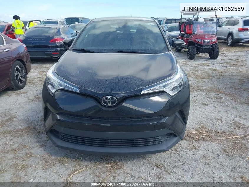 2019 Toyota C-Hr Le VIN: JTNKHMBX4K1062559 Lot: 40472407