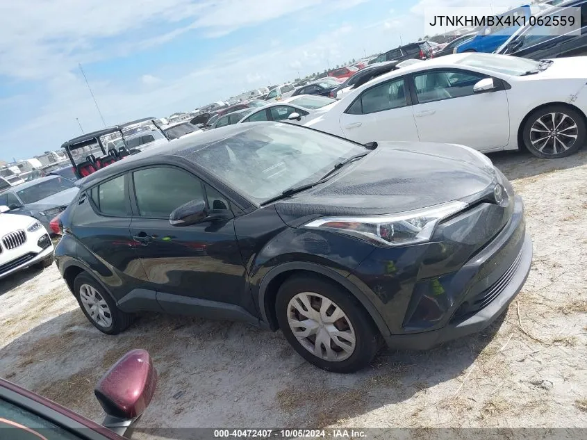 2019 Toyota C-Hr Le VIN: JTNKHMBX4K1062559 Lot: 40472407