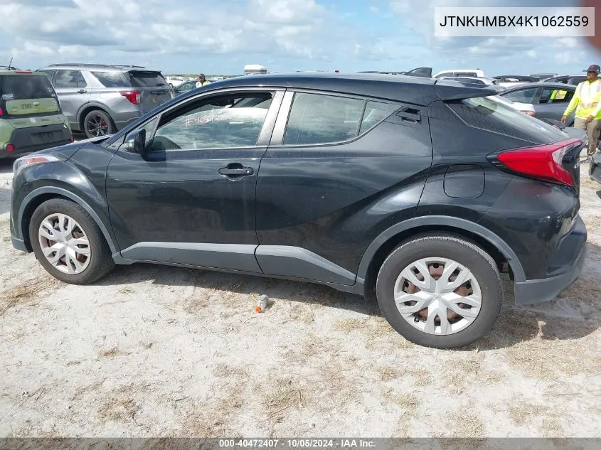 2019 Toyota C-Hr Le VIN: JTNKHMBX4K1062559 Lot: 40472407