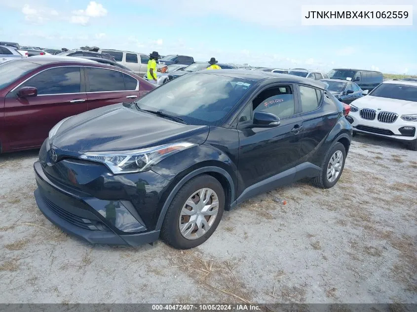 2019 Toyota C-Hr Le VIN: JTNKHMBX4K1062559 Lot: 40472407