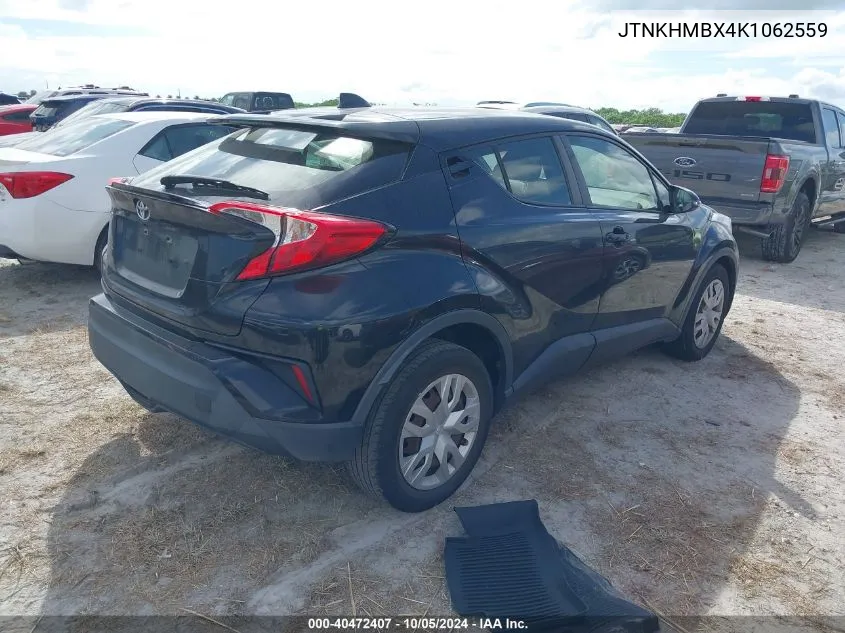 2019 Toyota C-Hr Le VIN: JTNKHMBX4K1062559 Lot: 40472407