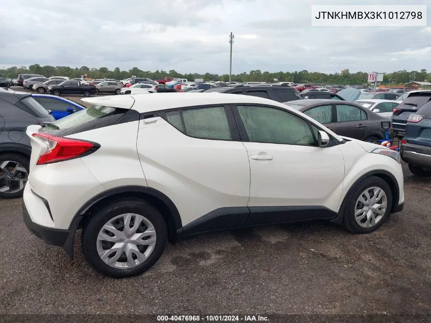 2019 Toyota C-Hr Xle/Le/Limited VIN: JTNKHMBX3K1012798 Lot: 40476968