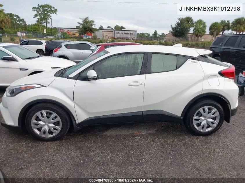 2019 Toyota C-Hr Xle/Le/Limited VIN: JTNKHMBX3K1012798 Lot: 40476968