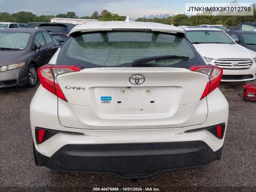 2019 Toyota C-Hr Xle/Le/Limited VIN: JTNKHMBX3K1012798 Lot: 40476968