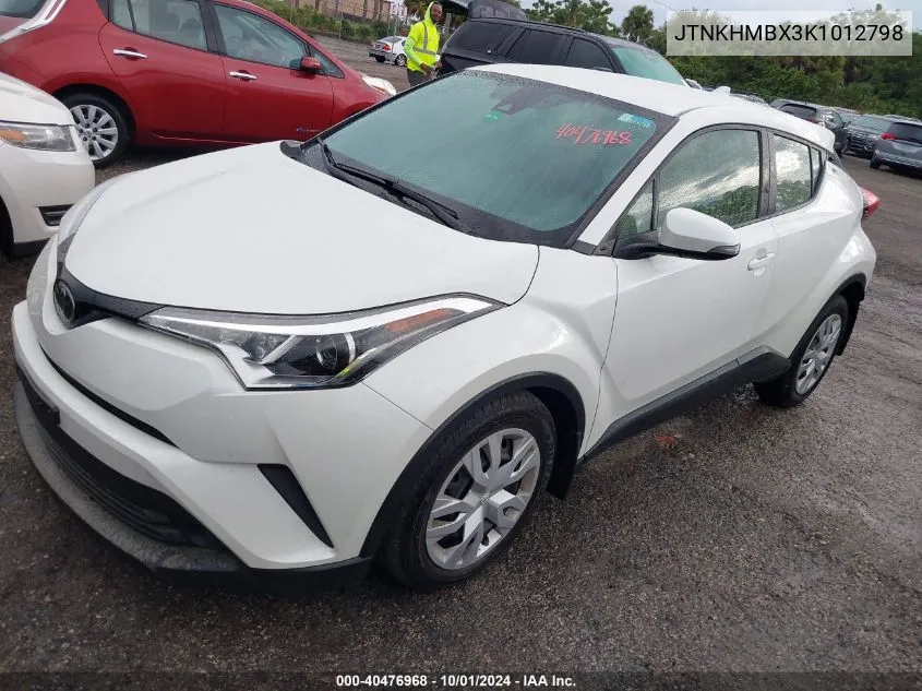 2019 Toyota C-Hr Xle/Le/Limited VIN: JTNKHMBX3K1012798 Lot: 40476968