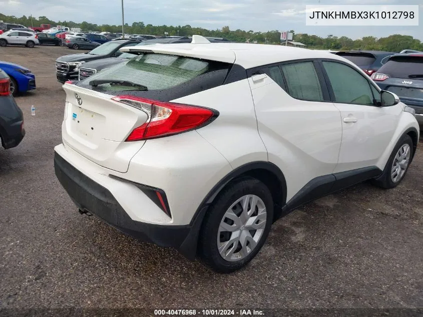 2019 Toyota C-Hr Xle/Le/Limited VIN: JTNKHMBX3K1012798 Lot: 40476968