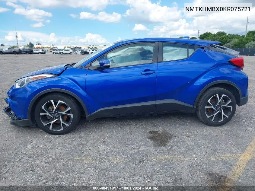 2019 Toyota C-Hr Xle VIN: NMTKHMBX0KR075721 Lot: 40491917