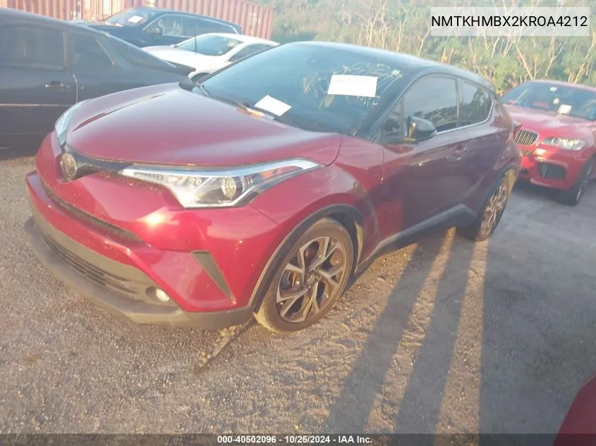 2019 Toyota C-Hr Xle/Le/Limited VIN: NMTKHMBX2KROA4212 Lot: 40502096