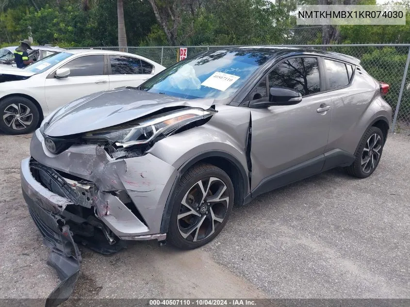 2019 Toyota C-Hr Xle VIN: NMTKHMBX1KR074030 Lot: 40507110