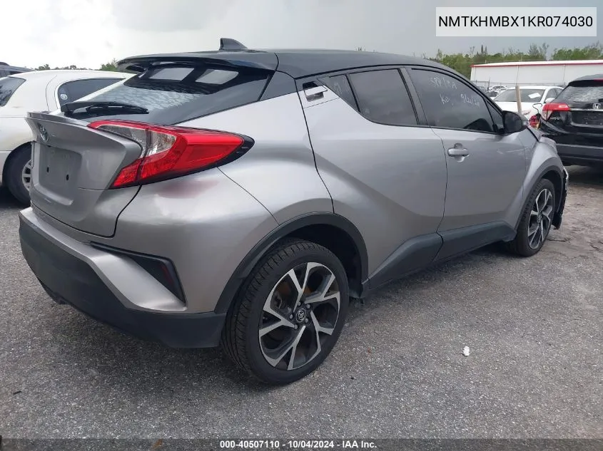 2019 Toyota C-Hr Xle VIN: NMTKHMBX1KR074030 Lot: 40507110