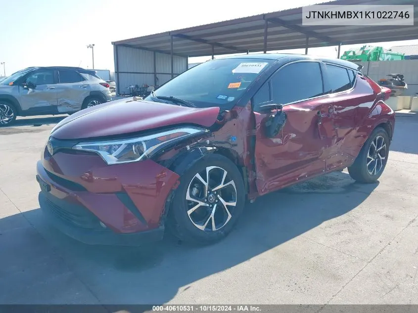 2019 Toyota C-Hr Limited VIN: JTNKHMBX1K1022746 Lot: 40610531