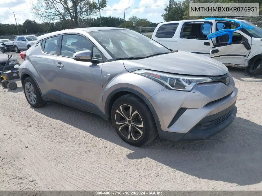 2019 Toyota C-Hr Le VIN: NMTKHMBX0KR076951 Lot: 40657718