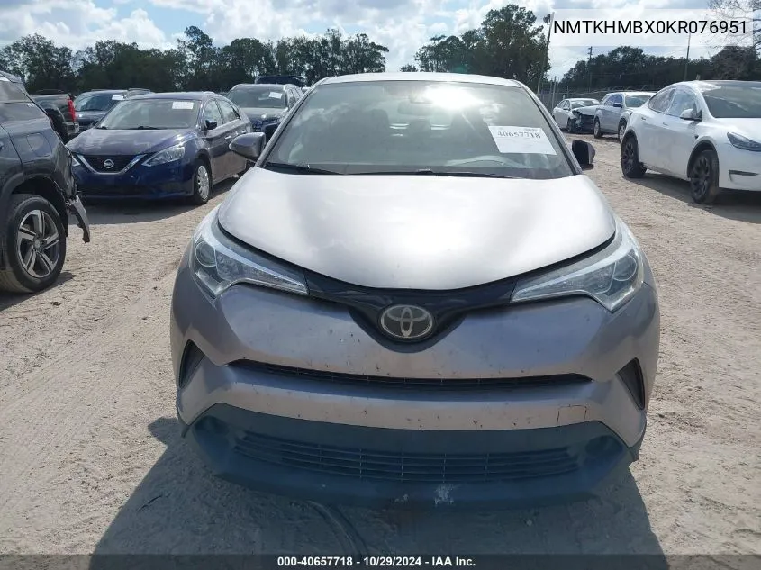 2019 Toyota C-Hr Le VIN: NMTKHMBX0KR076951 Lot: 40657718