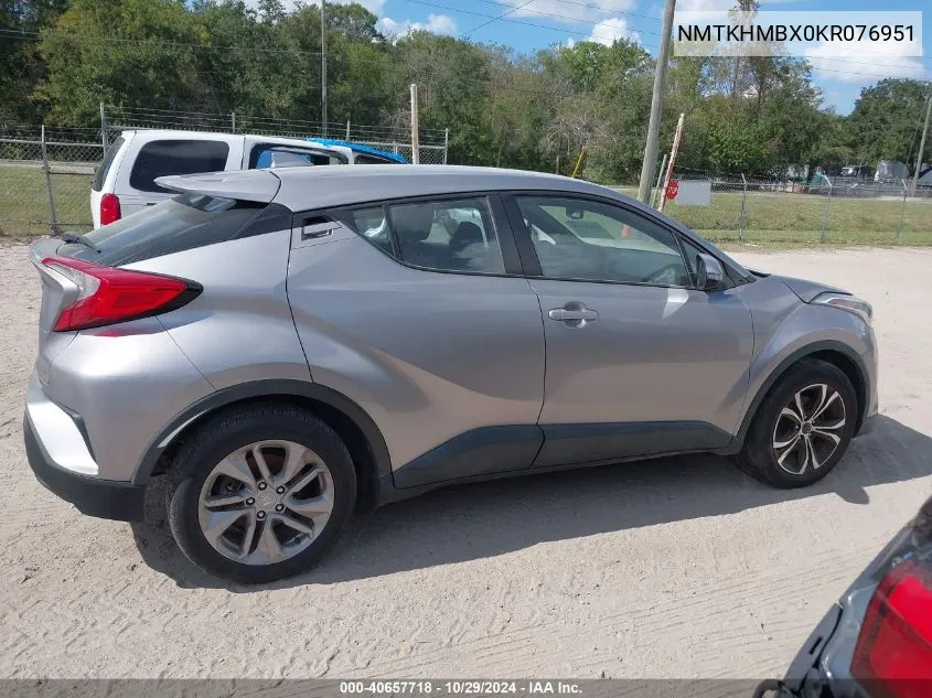 2019 Toyota C-Hr Le VIN: NMTKHMBX0KR076951 Lot: 40657718