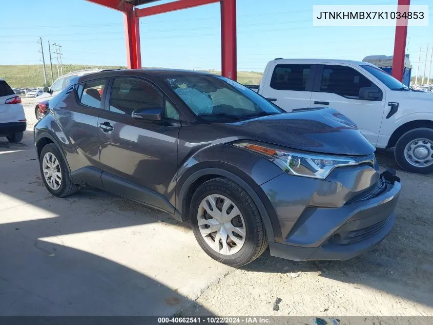 2019 Toyota C-Hr Le VIN: JTNKHMBX7K1034853 Lot: 40662541