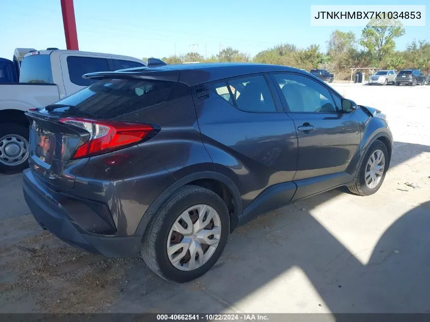 2019 Toyota C-Hr Le VIN: JTNKHMBX7K1034853 Lot: 40662541