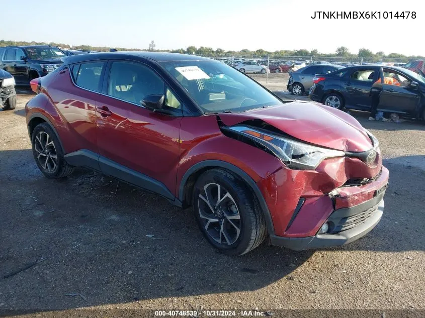 2019 Toyota C-Hr Limited VIN: JTNKHMBX6K1014478 Lot: 40748539