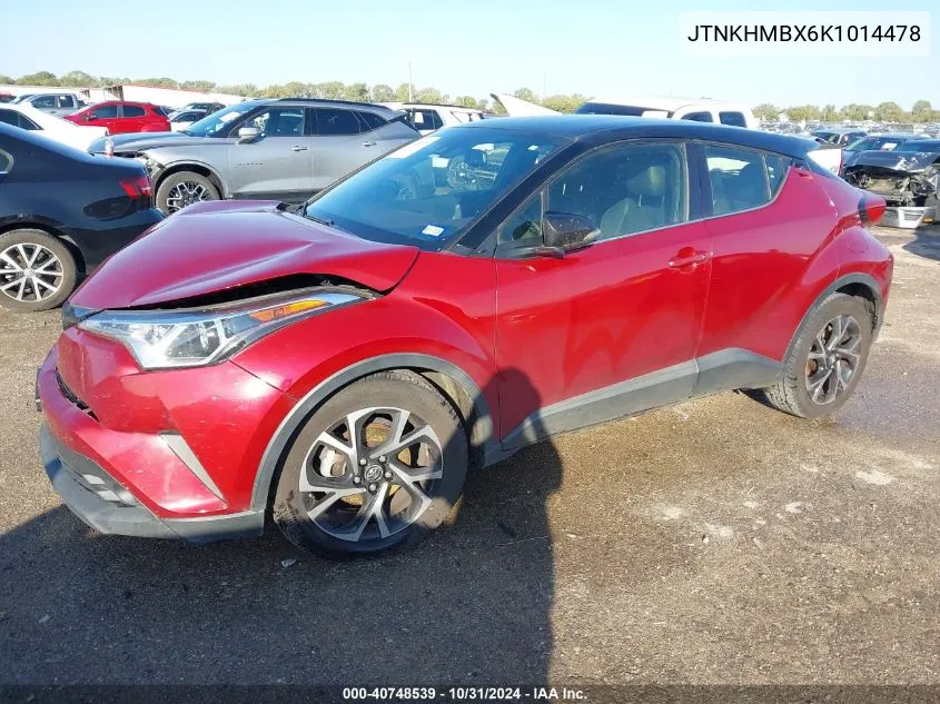 2019 Toyota C-Hr Limited VIN: JTNKHMBX6K1014478 Lot: 40748539