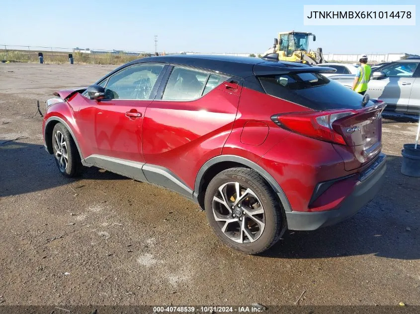 2019 Toyota C-Hr Limited VIN: JTNKHMBX6K1014478 Lot: 40748539