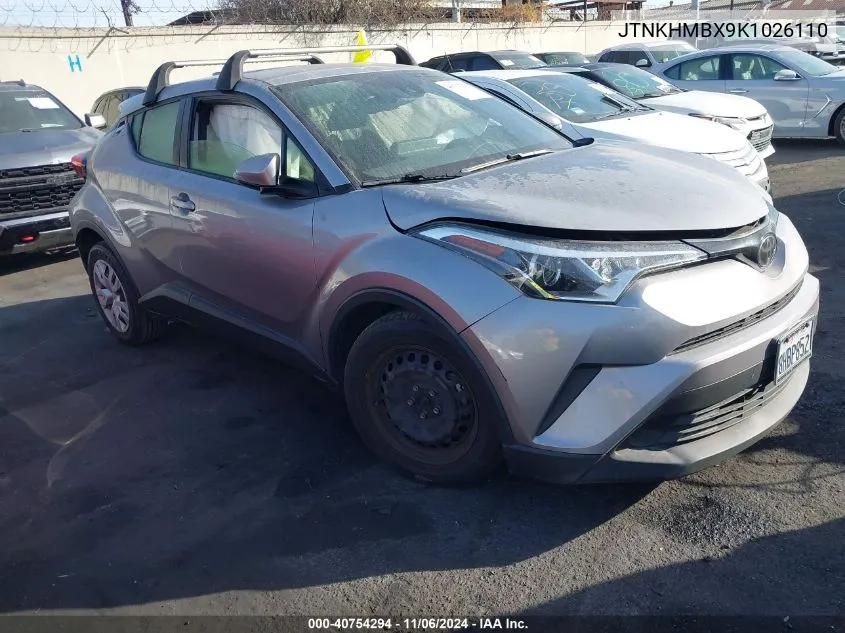 2019 Toyota C-Hr Xle/Le/Limited VIN: JTNKHMBX9K1026110 Lot: 40754294