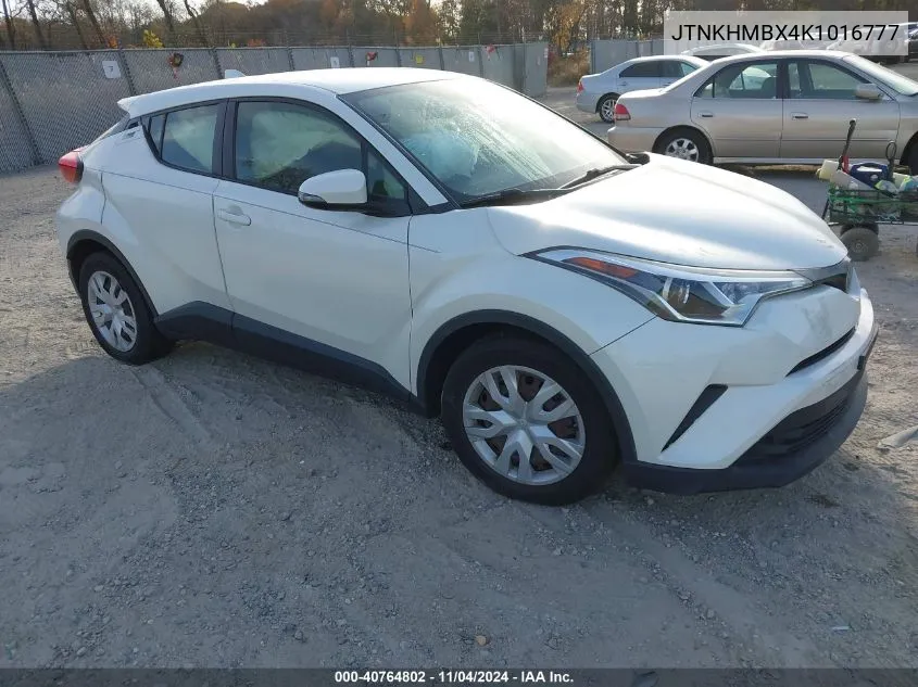 2019 Toyota C-Hr Le VIN: JTNKHMBX4K1016777 Lot: 40764802