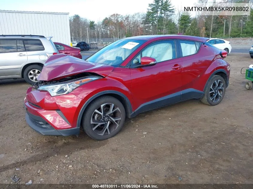 2019 Toyota C-Hr Xle VIN: NMTKHMBX5KR098802 Lot: 40783011