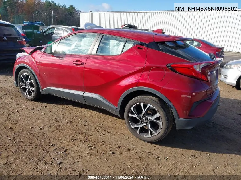 2019 Toyota C-Hr Xle VIN: NMTKHMBX5KR098802 Lot: 40783011