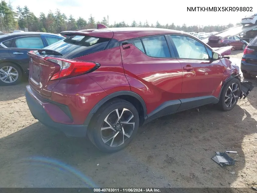 2019 Toyota C-Hr Xle VIN: NMTKHMBX5KR098802 Lot: 40783011