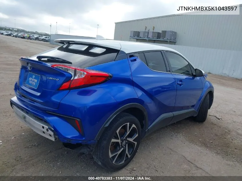 2019 Toyota C-Hr Limited VIN: JTNKHMBX5K1043597 Lot: 40783383