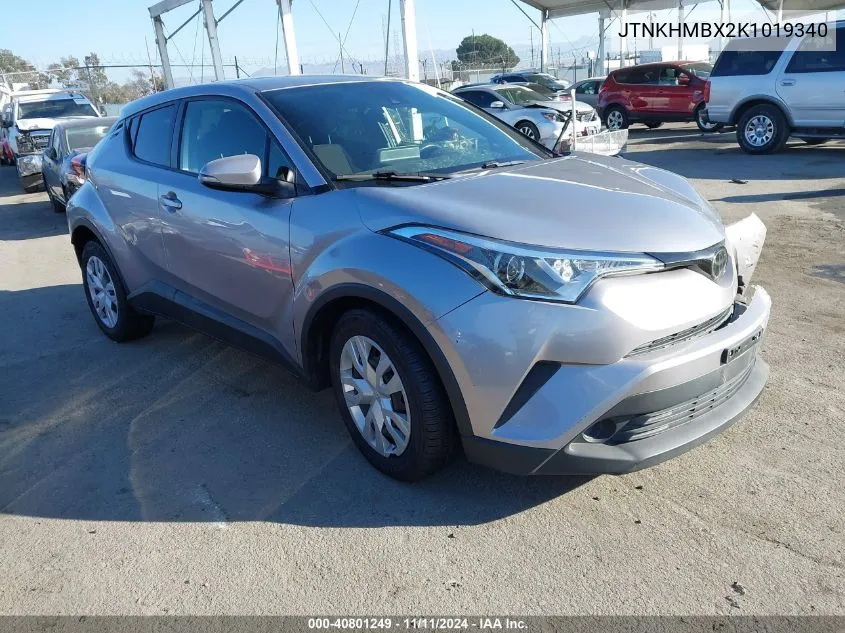 2019 Toyota C-Hr Xle/Le/Limited VIN: JTNKHMBX2K1019340 Lot: 40801249