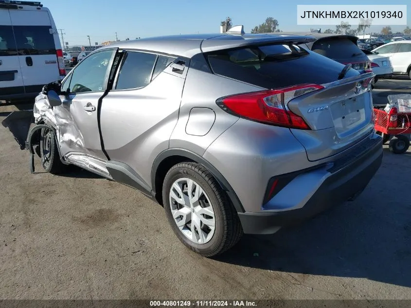 2019 Toyota C-Hr Xle/Le/Limited VIN: JTNKHMBX2K1019340 Lot: 40801249