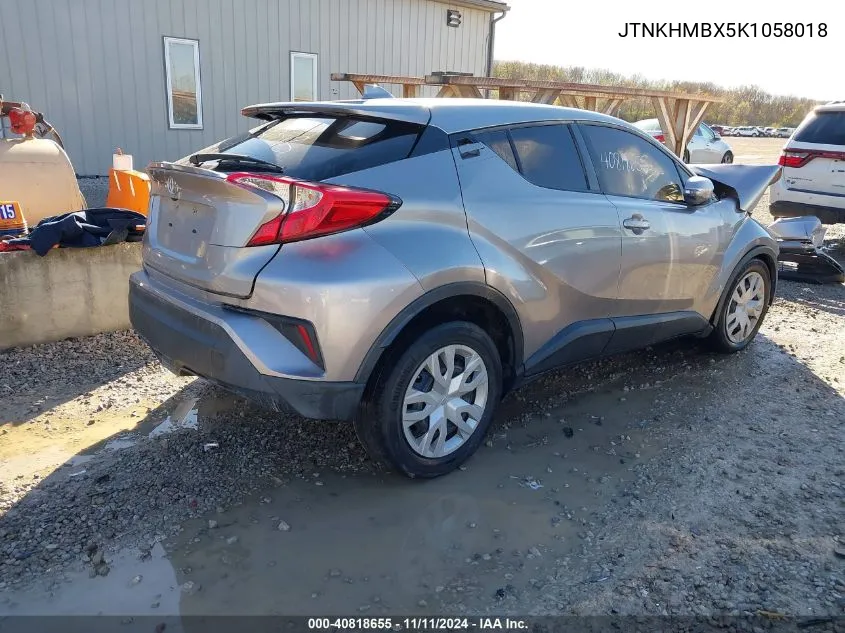 2019 Toyota C-Hr Le VIN: JTNKHMBX5K1058018 Lot: 40818655