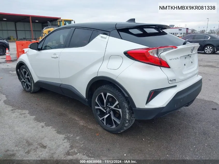 2019 Toyota C-Hr Xle VIN: NMTKHMBX9KR081338 Lot: 40838955