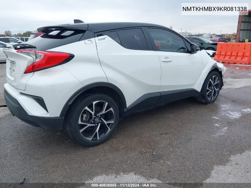 2019 Toyota C-Hr Xle VIN: NMTKHMBX9KR081338 Lot: 40838955