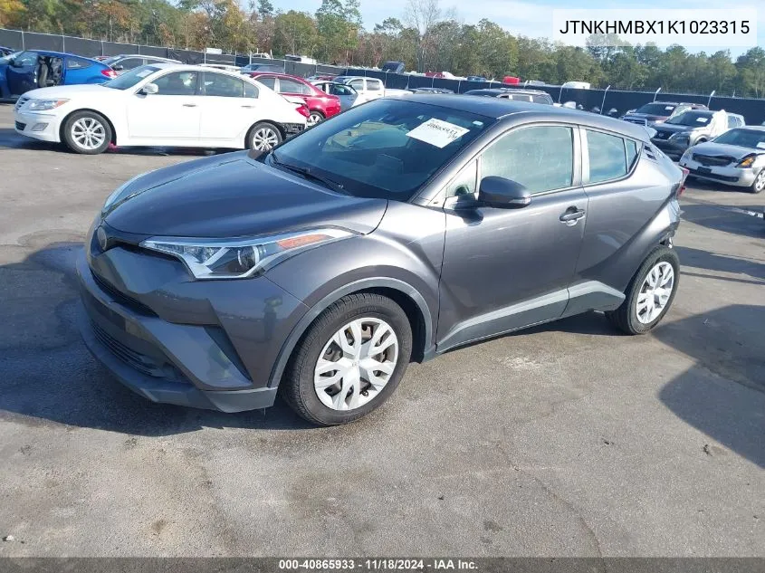 2019 Toyota C-Hr Le VIN: JTNKHMBX1K1023315 Lot: 40865933