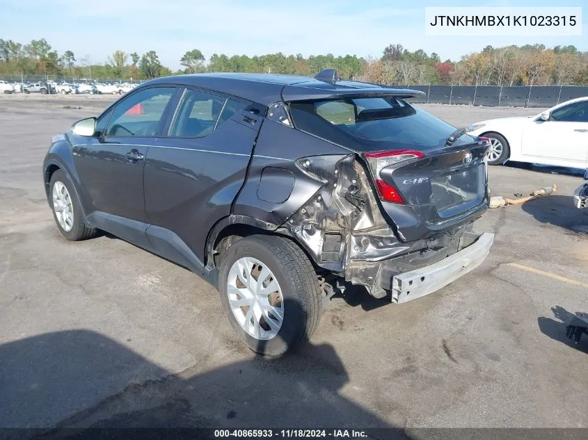 2019 Toyota C-Hr Le VIN: JTNKHMBX1K1023315 Lot: 40865933