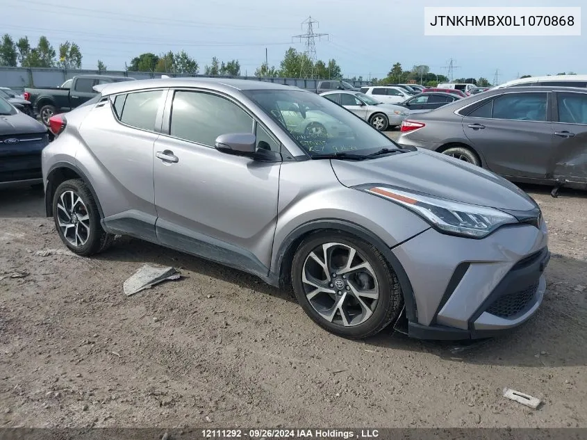 2020 Toyota C-Hr Xle/Le/Limited VIN: JTNKHMBX0L1070868 Lot: 12111292