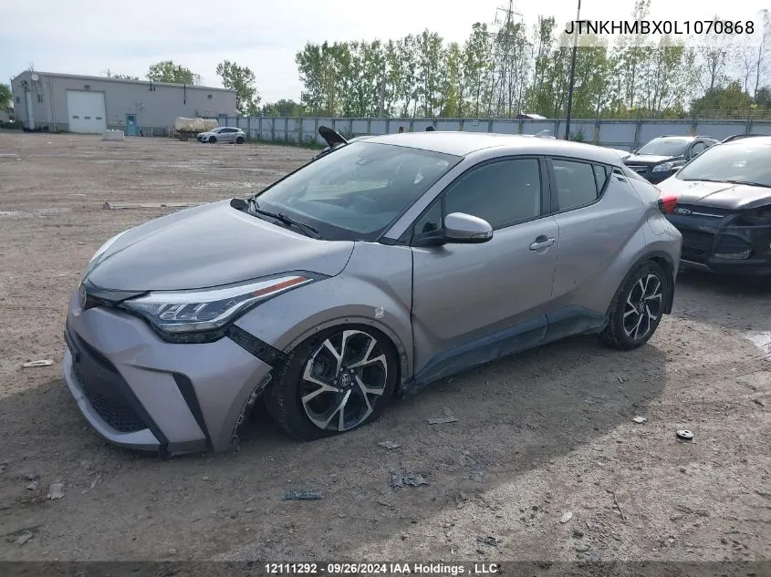 2020 Toyota C-Hr Xle/Le/Limited VIN: JTNKHMBX0L1070868 Lot: 12111292